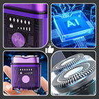 Futuristic transparent mini electric smooth shaver
