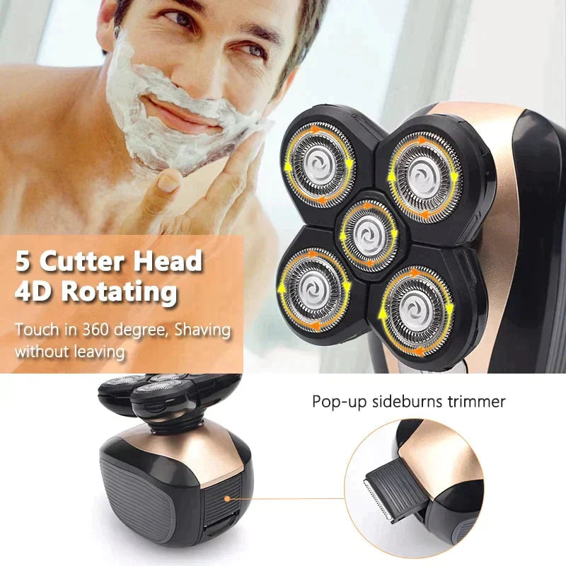 5-in-1 multifunctional 4D electric shaver