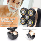 5-in-1 multifunctional 4D electric shaver