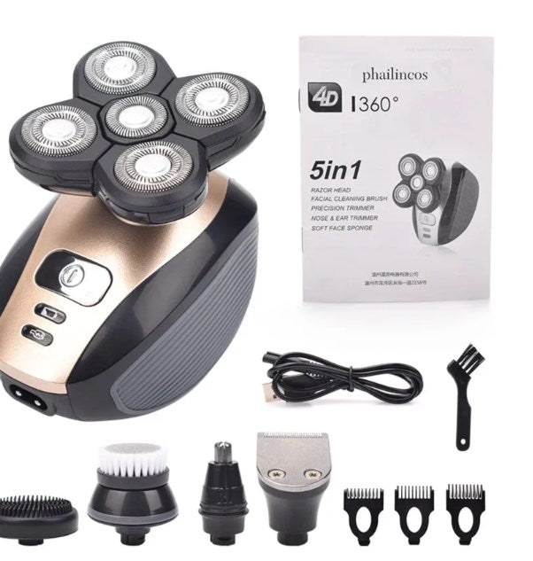 5-in-1 multifunctional 4D electric shaver