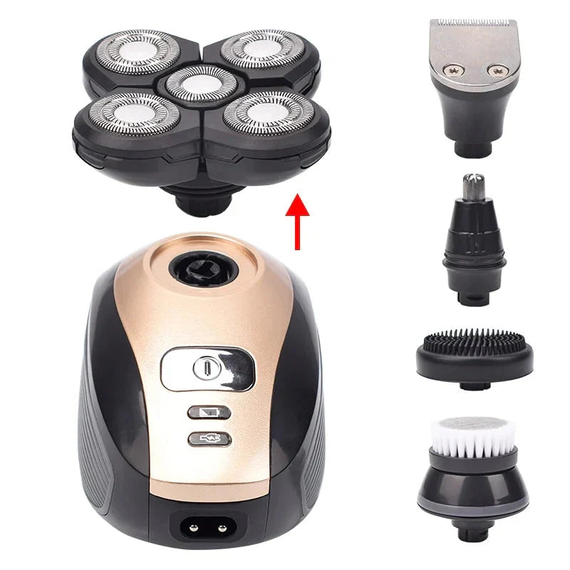 5-in-1 multifunctional 4D electric shaver