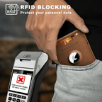 Pop Up aluminum bag Money Clip Slim Leather Slots Credit Card Holder RFID Blocking Bifold Minimalist Wallet