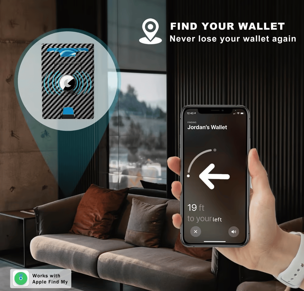 Pop Up aluminum bag Money Clip Slim Leather Slots Credit Card Holder RFID Blocking Bifold Minimalist Wallet