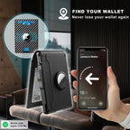 Pop Up aluminum bag Money Clip Slim Leather Slots Credit Card Holder RFID Blocking Bifold Minimalist Wallet