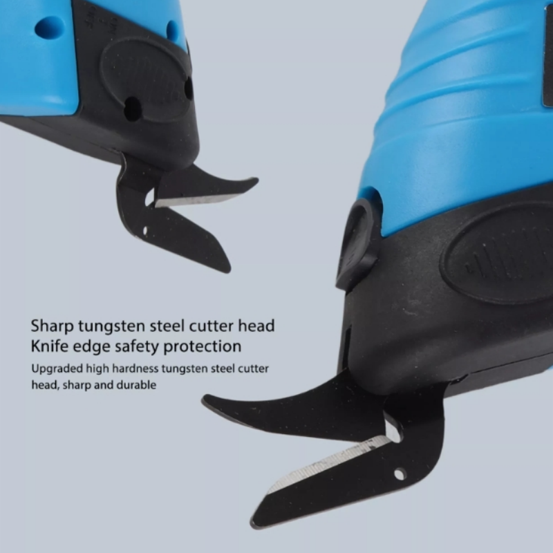Portable, rechargeable, handheld electric scissors