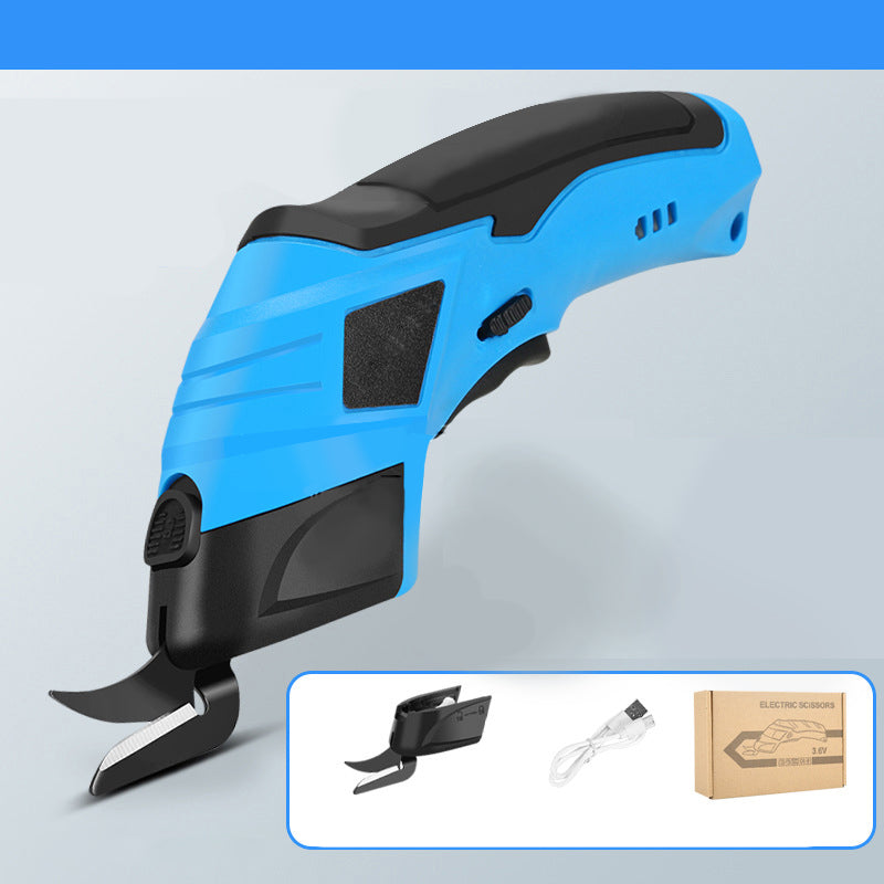 Portable, rechargeable, handheld electric scissors
