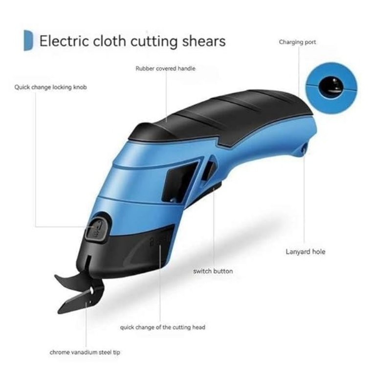 LuxCut Elegant Rechargeable Scissors | Manual electric scissors for precision and convenience