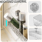 Wall-mounted detachable suction cup shelf with hooks