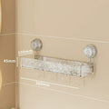 Wall-mounted detachable suction cup shelf with hooks