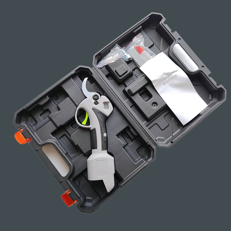Electric pruning shears for the garden with battery & charger