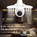 Wireless security cameras with night vision and lightbulb