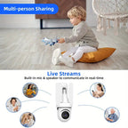 Wireless security cameras with night vision and lightbulb