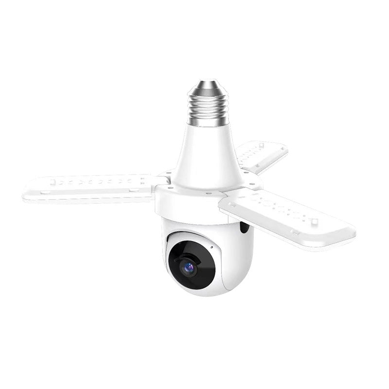 Wireless security cameras with night vision and lightbulb