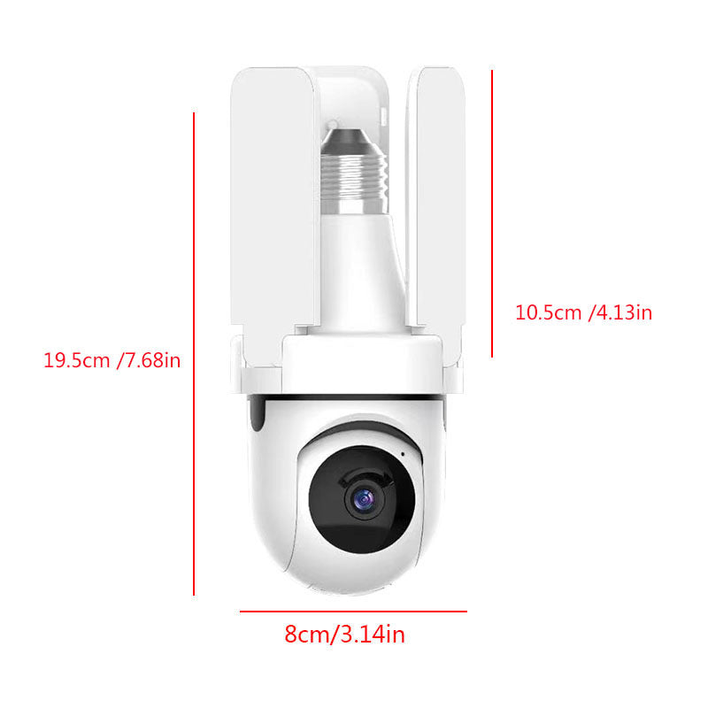Wireless security cameras with night vision and lightbulb