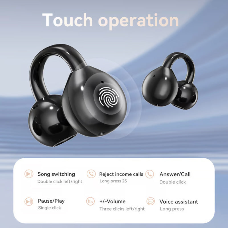 Bluetooth Clip On Earphones - Wireless Freedom Music on the Go Stylish and Practical