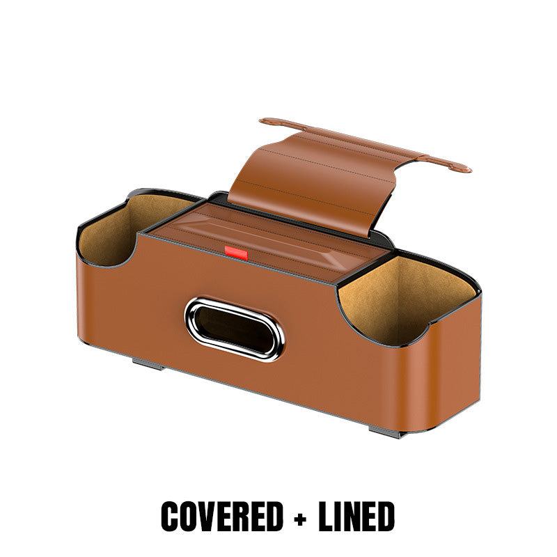 Universal napkin box with hooks for the back seat