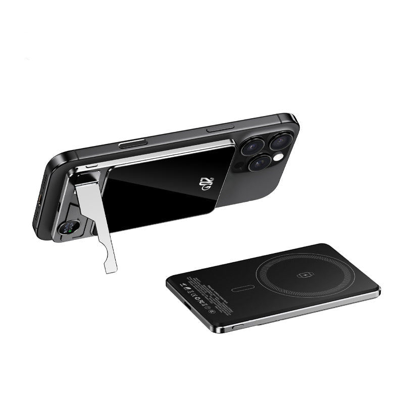 LuxuraTech Dual-Mode Magnetic Power Bank | Versatile charging solution with integrated stand for ultimate convenience