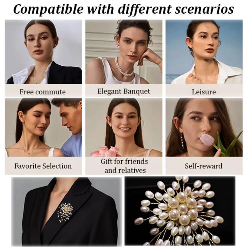 BUY 1 GET 1 FREELadies' high-end exquisite handmade pearl brooch