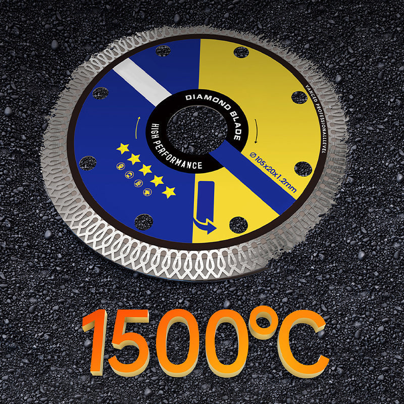 Successful cutting discs for super fine ceramic tiles