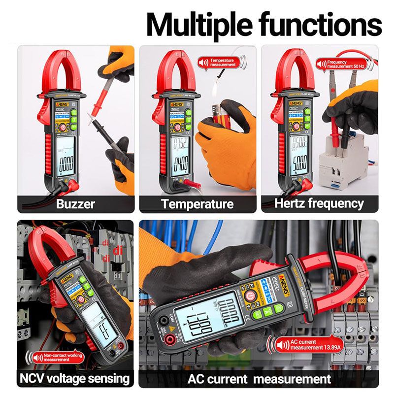 Intelligent voice-controlled clamp multimeter tester