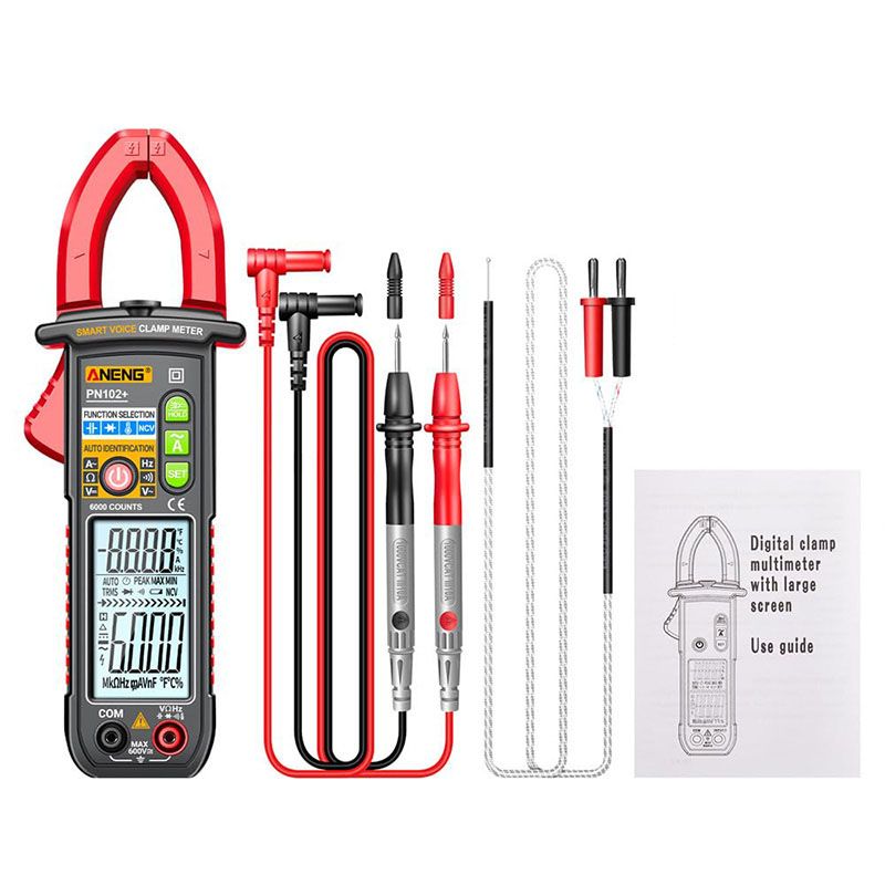Intelligent voice-controlled clamp multimeter tester