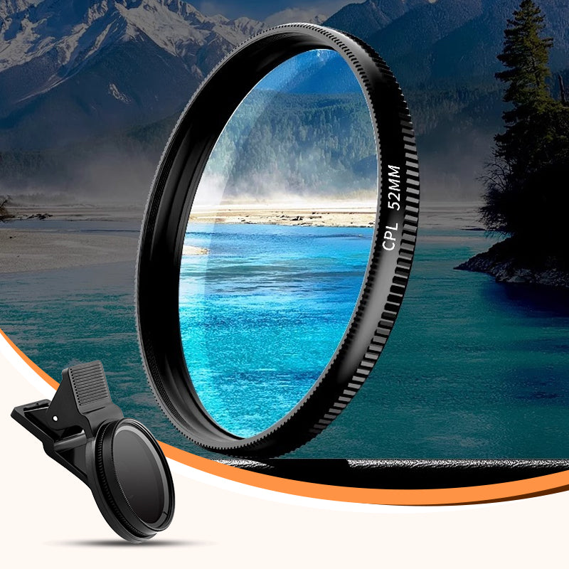 Clip-On polarizing filter for mobile phones