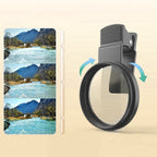 Clip-On polarizing filter for mobile phones