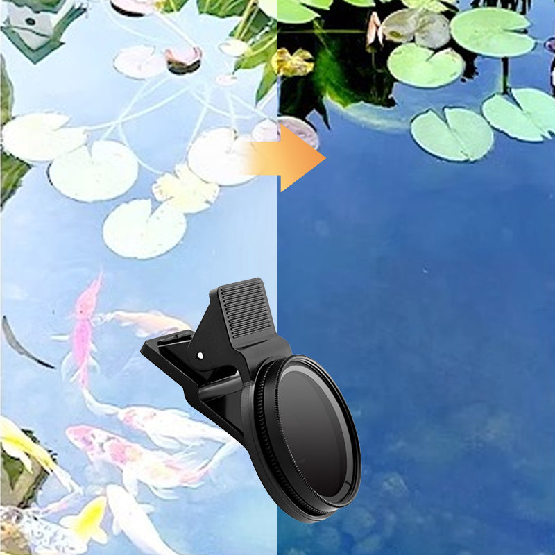 Clip-On polarizing filter for mobile phones