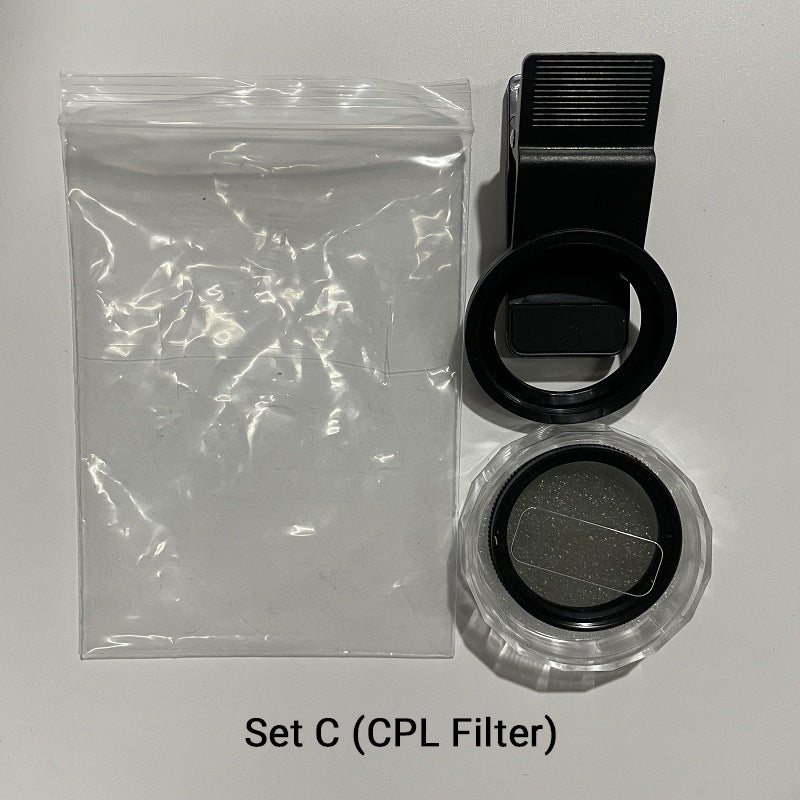 Clip-On polarizing filter for mobile phones