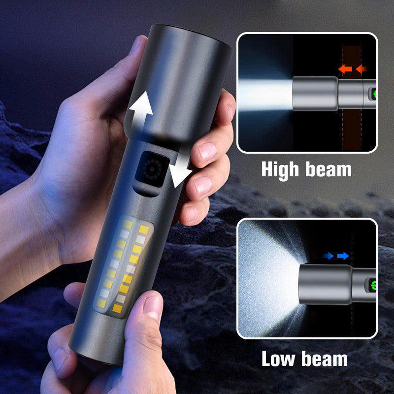 Ultra-bright, zoomable flashlight