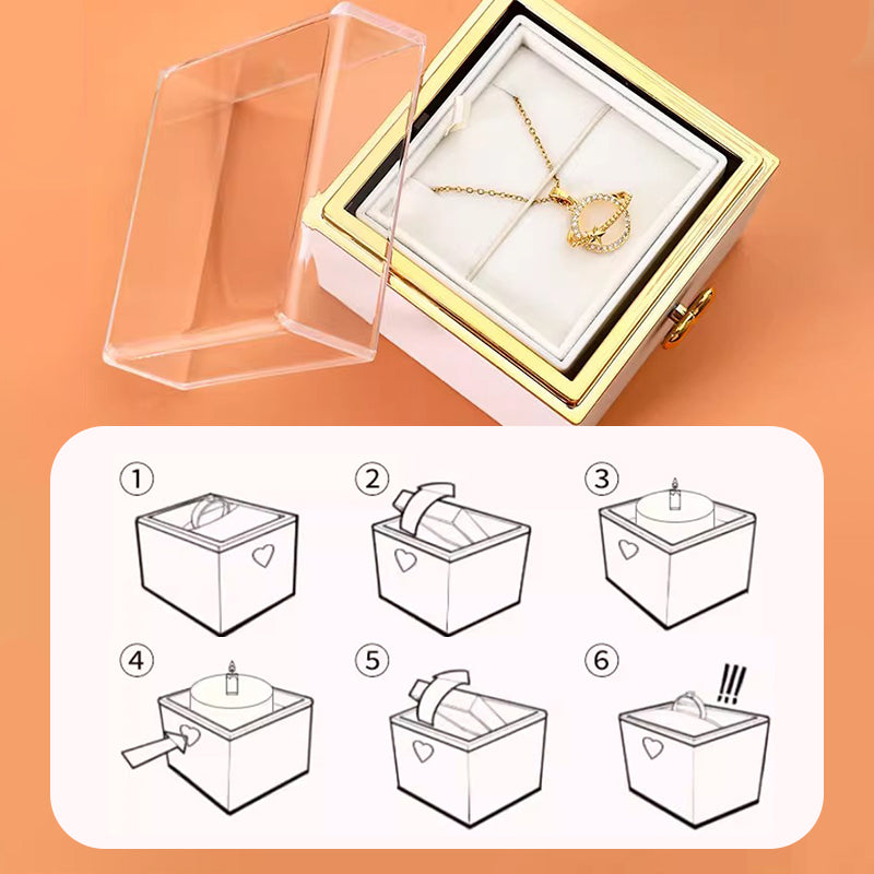 Creative sweet bear cake rotating ring box