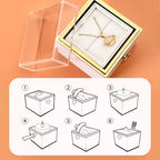 Creative sweet bear cake rotating ring box