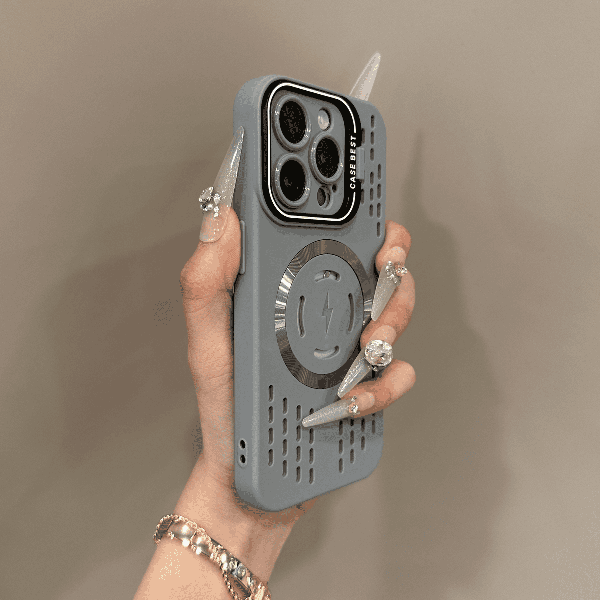 Soft silicone safety cover with lightning-fast magnetic charging Case for iPhone