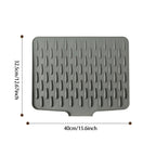 Multifunctional and foldable silicone drainage mat