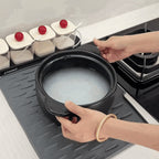 Multifunctional and foldable silicone drainage mat