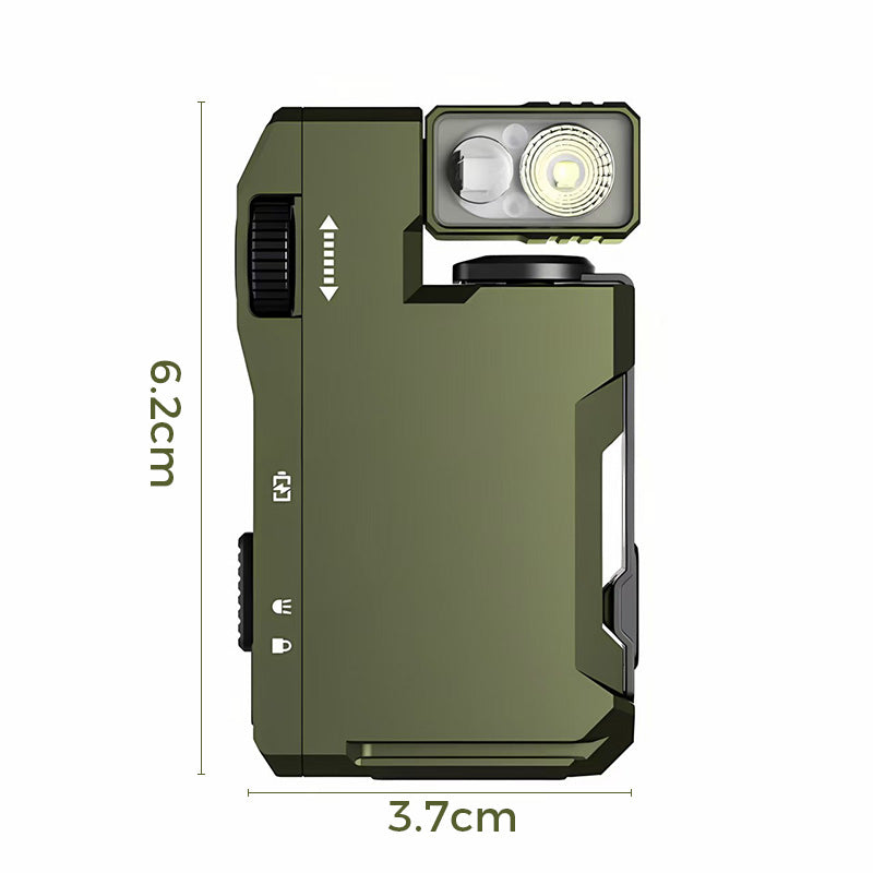 Portable mini flashlight with rotating head