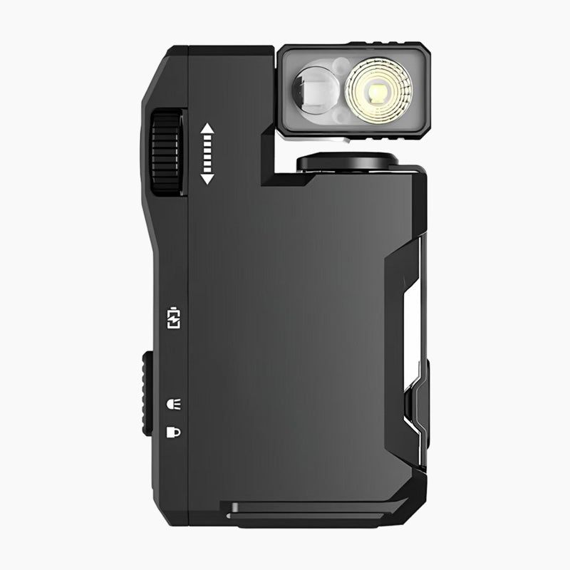 Portable mini flashlight with rotating head