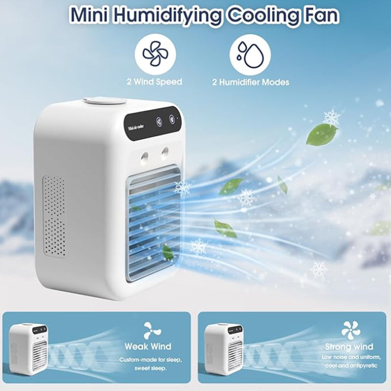 ️Portable mini air conditioner with cooling and humidity function