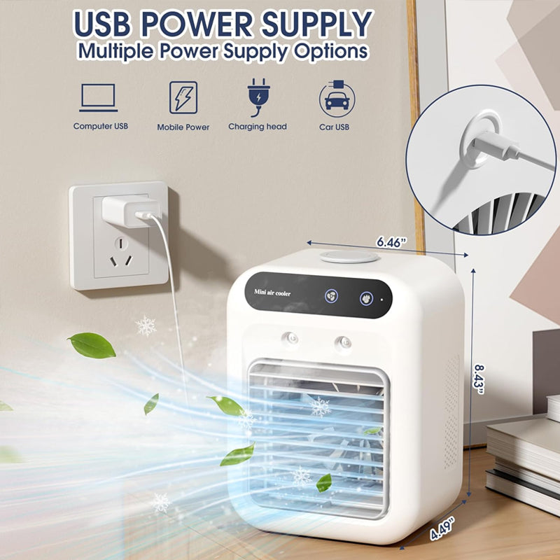 ️Portable mini air conditioner with cooling and humidity function