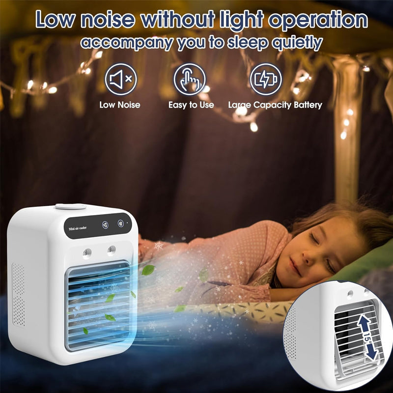 ️Portable mini air conditioner with cooling and humidity function