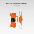 Portable Adjustable Fix Tent High Strength Quick Release Pulley Camping Rope