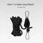 Portable Adjustable Fix Tent High Strength Quick Release Pulley Camping Rope