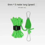 Portable Adjustable Fix Tent High Strength Quick Release Pulley Camping Rope