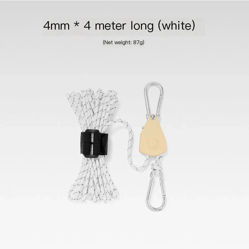 Portable Adjustable Fix Tent High Strength Quick Release Pulley Camping Rope