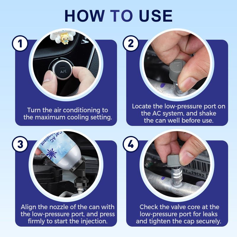 Self-filling refrigerant for car air conditioning