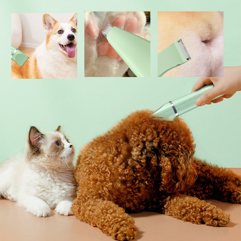 Multifunctional rechargeable shaver with low noise level for pets