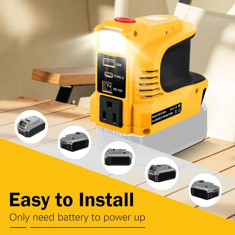 Compact DC to AC inverter - for cars, caravans, outdoor use and holiday homes