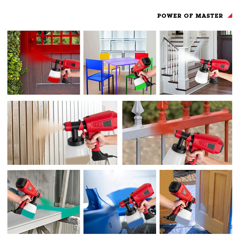Portable, powerful, electric paint spray set