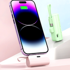 Portable Power Bank with High Capacity and Built-in Cables