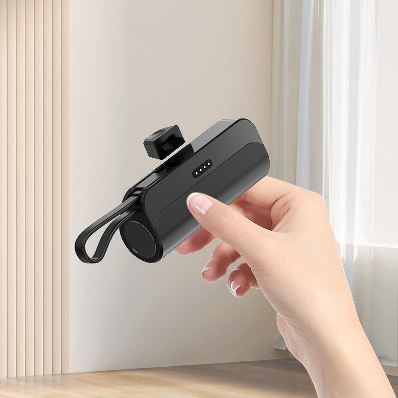 Portable Power Bank with High Capacity and Built-in Cables